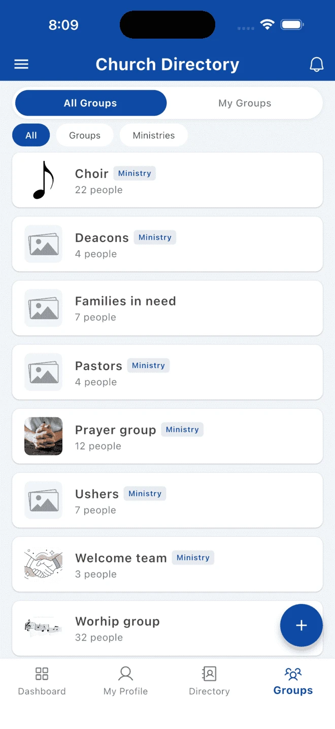 Groups and Ministries