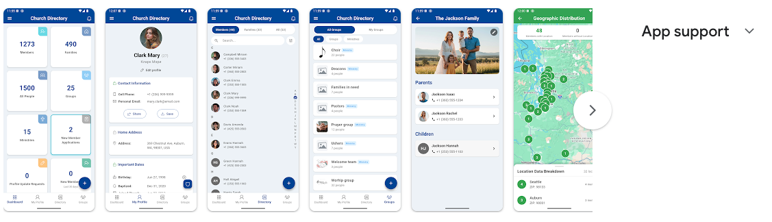 App Store and Google Play listings