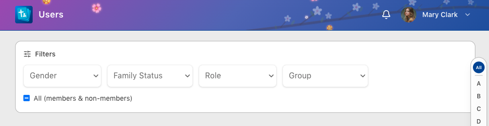 Advanced filter panel